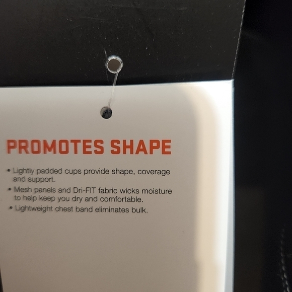 Nee Nike Dri Fit Black Racerback Athletic Top Sz M Back Pockets White Trim - Picture 6 of 10